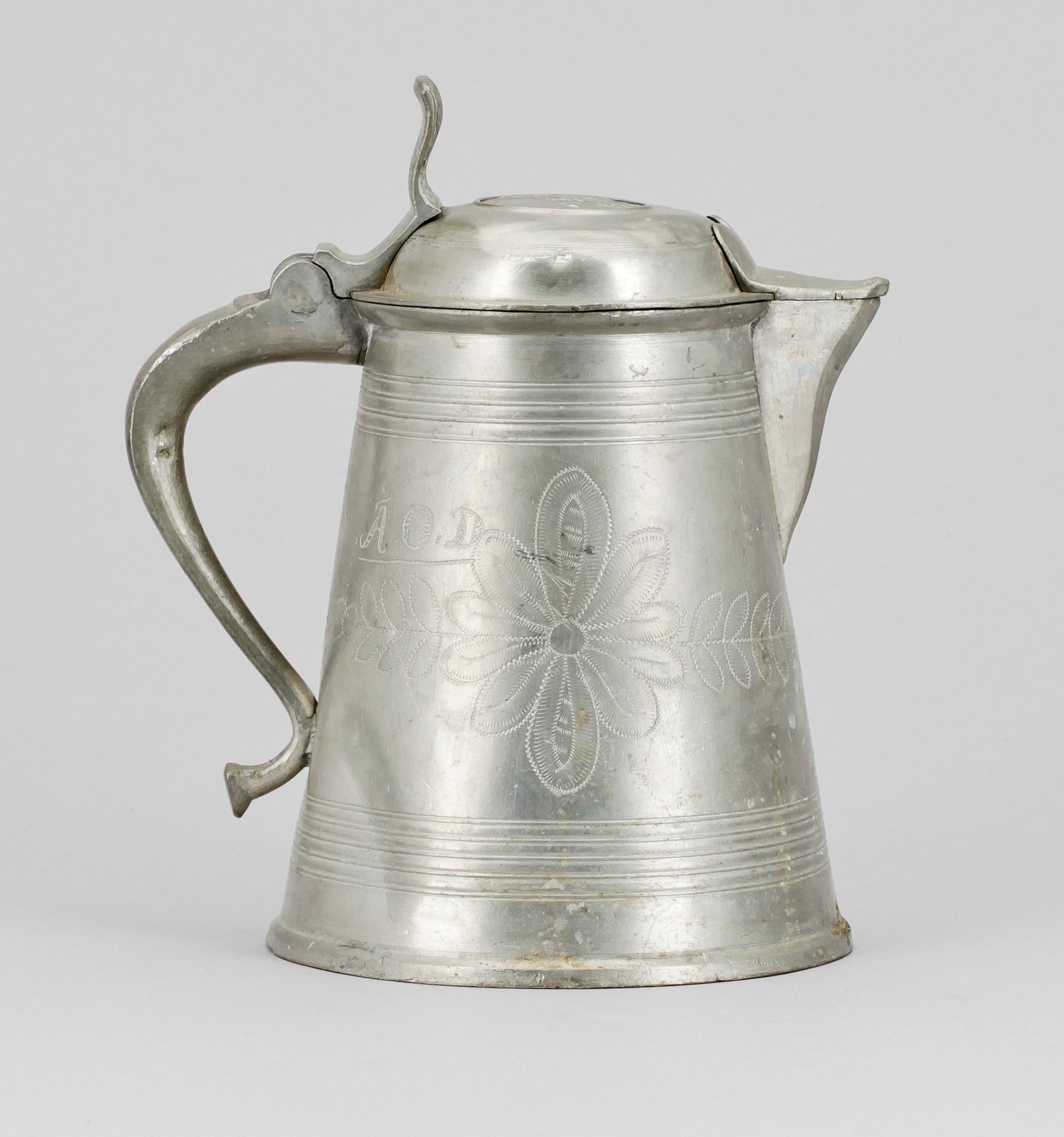 STOP, tenn, Sverige, 1800-talets första hälft. Otydl mästarstämplar.