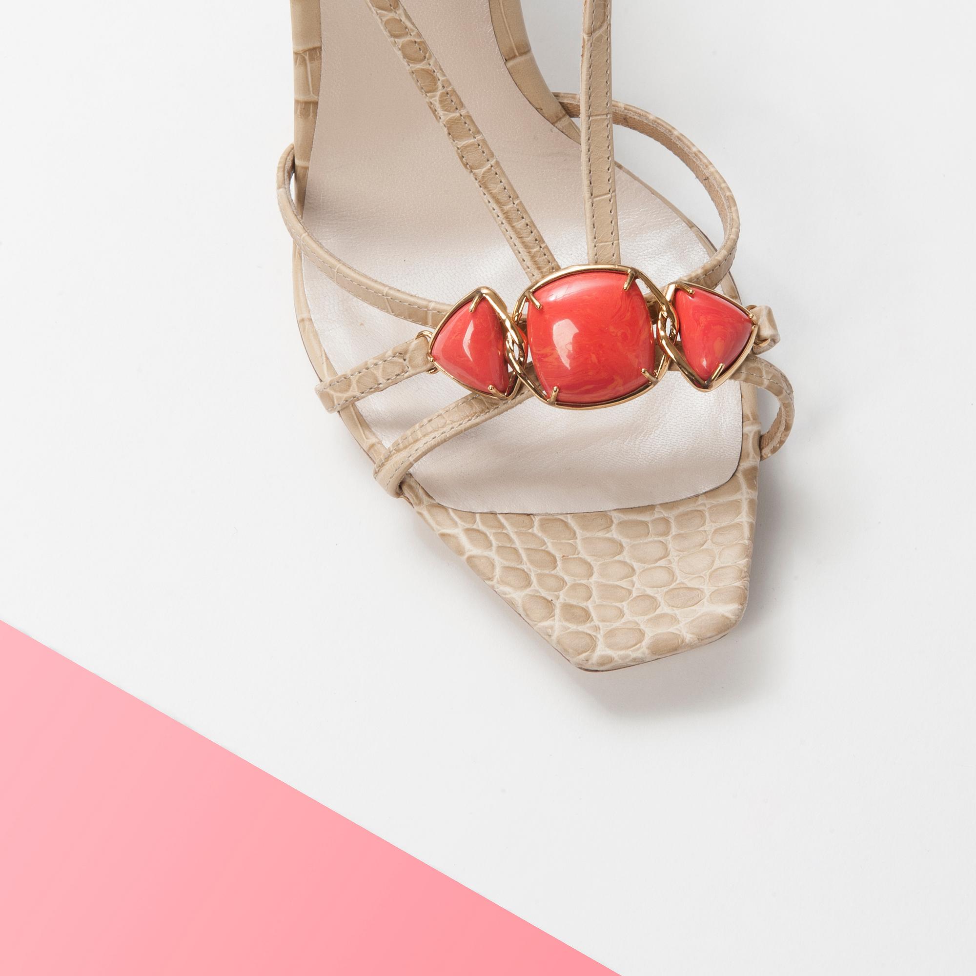 CHRISTIAN DIOR, sandaletter, "Piedra", storlek 42.