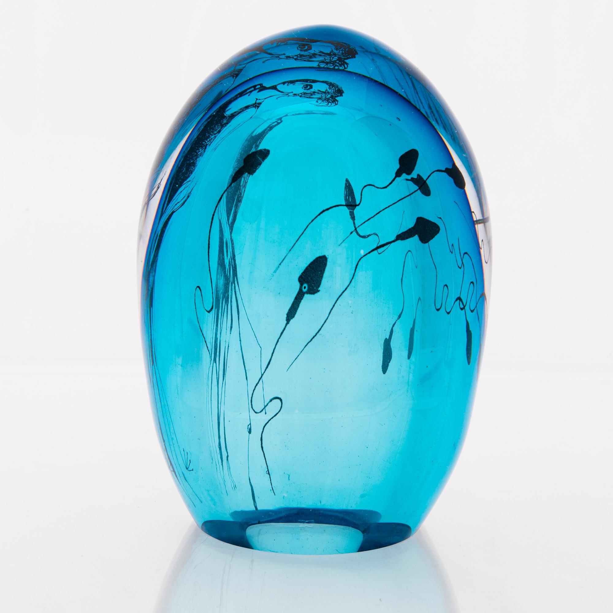 ELLA VARVIO, A glass sculpture, signed Ella Varvio 2016.