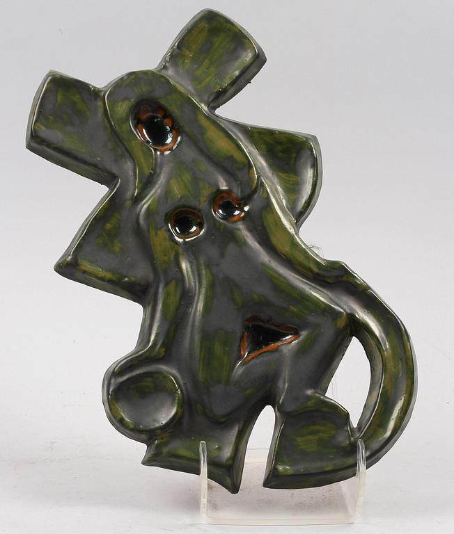 VÄGGRELIEF, keramik, sign. Saikkkonen-74.