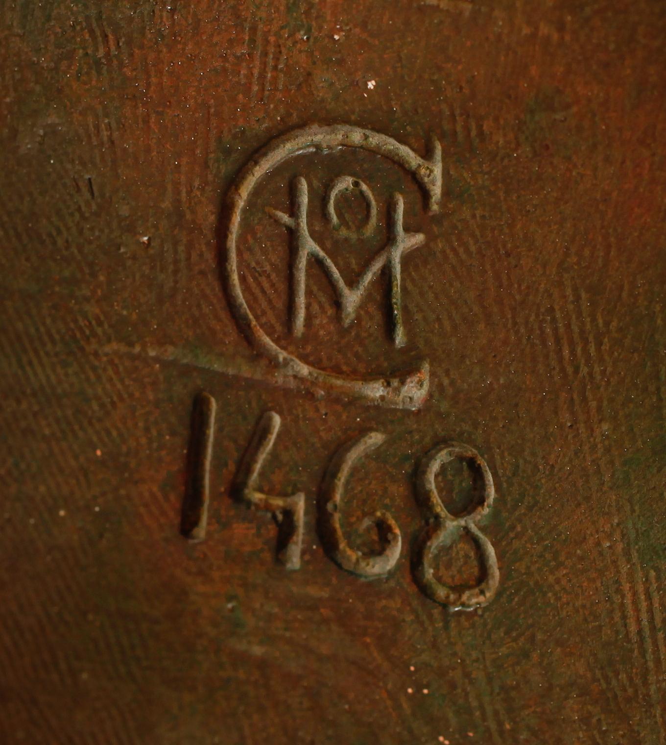 SKULPTUR, terracotta, monogramsignerad, sekelskiftet 1900.