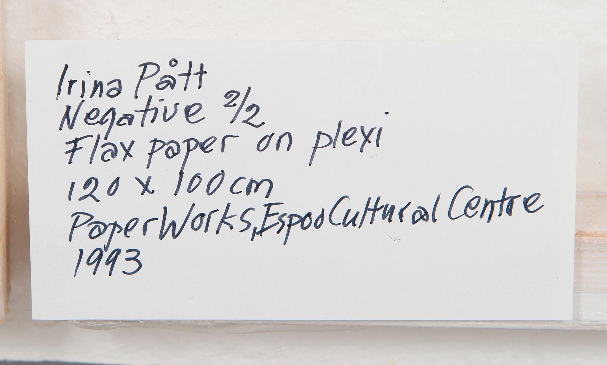 Irina Pått, "Negative".