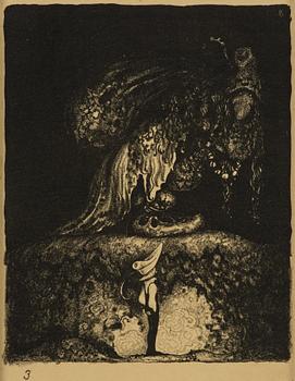 John Bauer, "Troll", de kompletta 10 osignerade litografierna ur sviten.