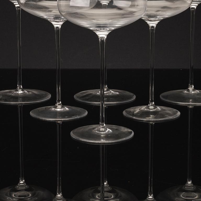 GLASS TABLEWARE, 22 pieces, "Rogaska Crystal", Slovenia.