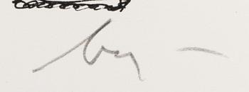 ENRICO BAJ, lithograph, signed, numbered 8/90.