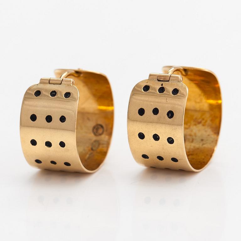 Örhängen, ett par, 18K guld, Kalevala Koru 1961.