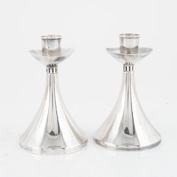 Pair of silver candlesticks, Tesi, Gothenburg 1964.
