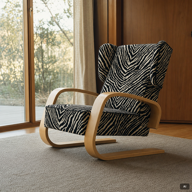 Alvar Aalto, fåtölj, modell 34 Tank, Artek, Finland, 2000-tal.