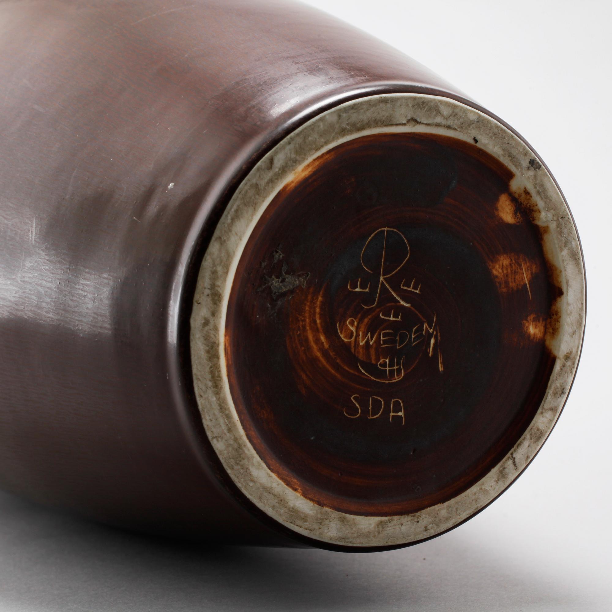 GOLVVAS, stengods, "SDA", Carl-Harry Stålhane, Rörstrand, 1950/60-tal.