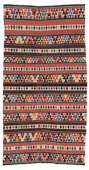 440A. An antique Shirvan kilim, east Caucasus, c. 316 x 167 cm.
