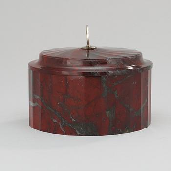 A Swedish Empire 19th century iron-silicon butter box.