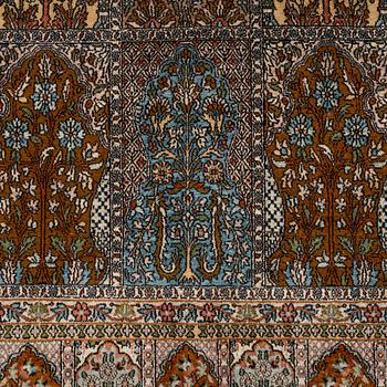 A CARPET SILK KASHMIR, CA 311 X 205 CM.