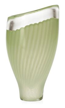 696. A Vicke Lindstrand glass vase, Kosta 1950's-60's.