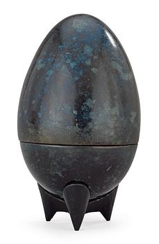 942. A hans Hedberg faience egg, Biot, France.