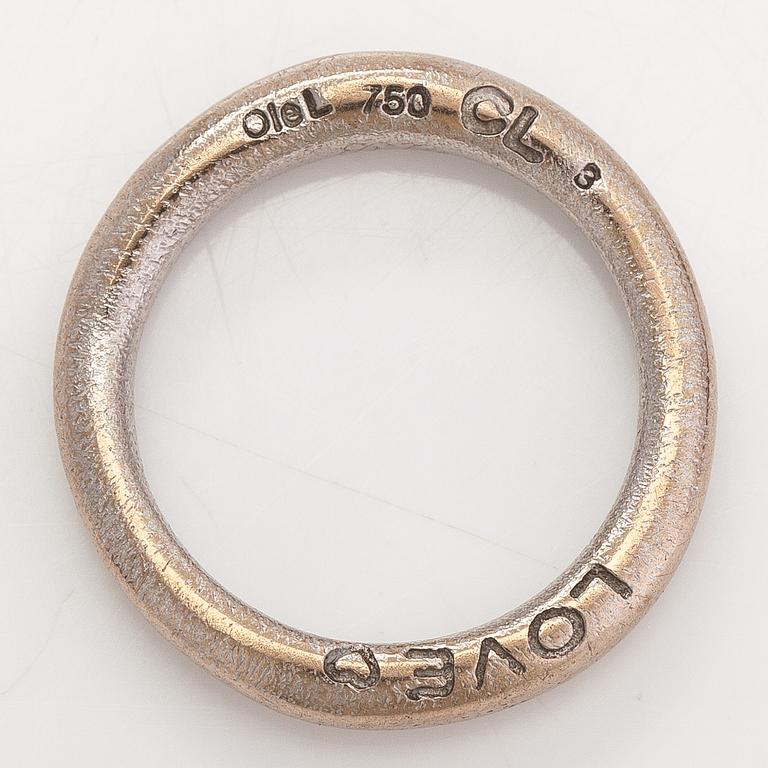 Ole Lynggaard, An 18K white gold "Love 3" ring. Denmark.