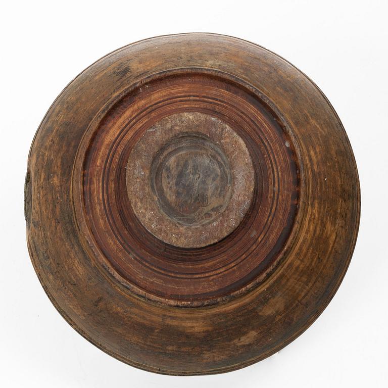 Turned bowl, folk art, 19th century.