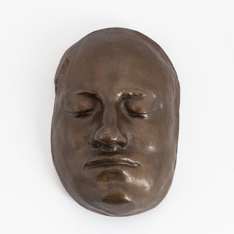 Karl XII:s dödsmask, brons, troligen Finspångs bruk, 1900-tal.