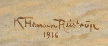 KARL HANSEN REISTRUP, oil on canvas signed and dated 1916.