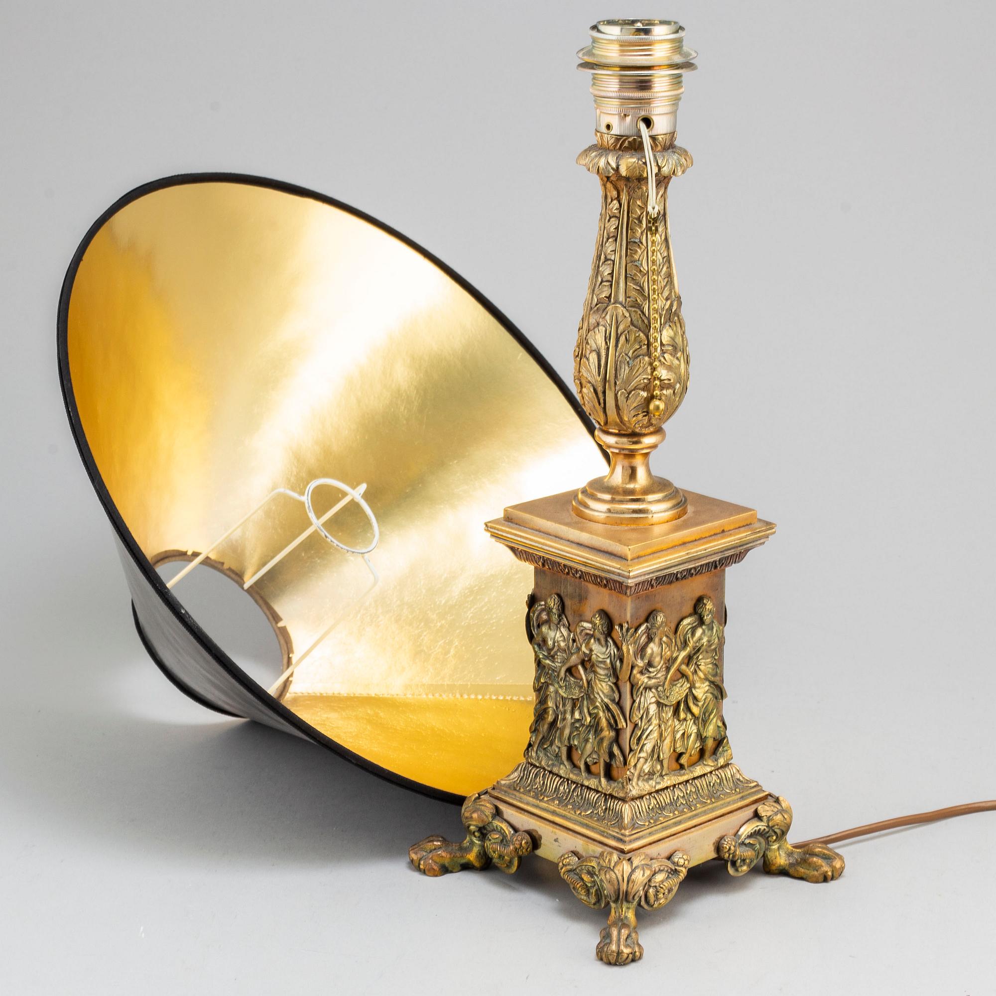 BORDSLAMPA, empirestil, 1900-talets mitt.