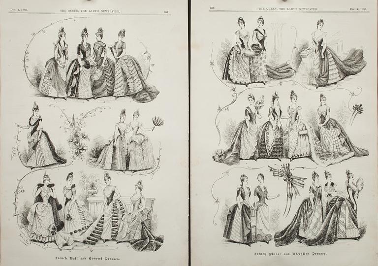 TIDNINGSTRYCK, 12 st, 1880-tal.