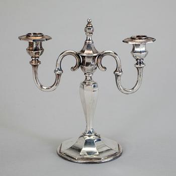 KANDELABER, silver, Oscar Sjögren, Göteborg 1929.