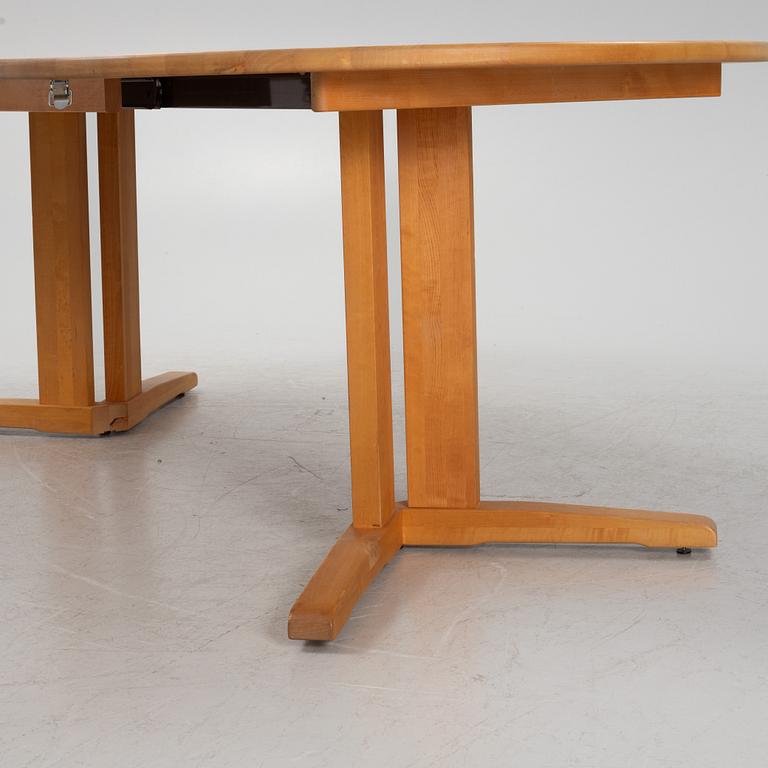 Yngve Ekström, a 'Björka' birch dining table, Stolab, late 20th century.