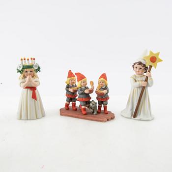 Jenny Nyström, efter, figuriner, 20 st + 2 st, Kalmar Läns Museum.