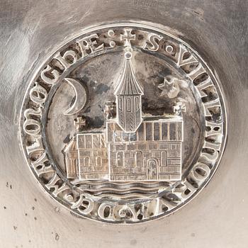 A Swedish 20th century sivler vase mark of Wiwen Nilsson Lund 1962.