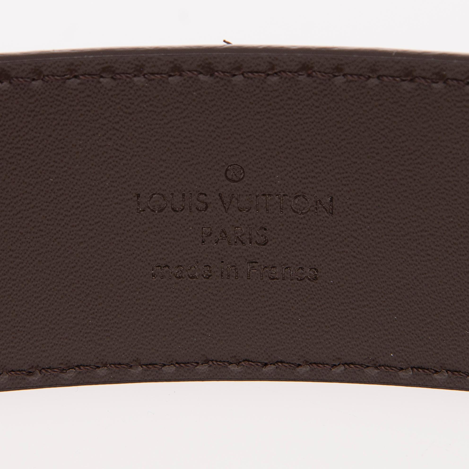 Damier Ebene Belt, size 100/40.
