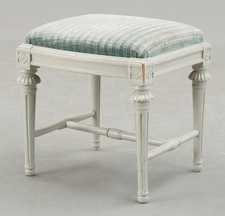 TABURETT, gustaviansk, 1700-tal.