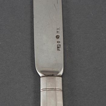 PEHR ZETHELIUS, dessertknivar, 6 st, silver, Stockholm, bl a 1806.