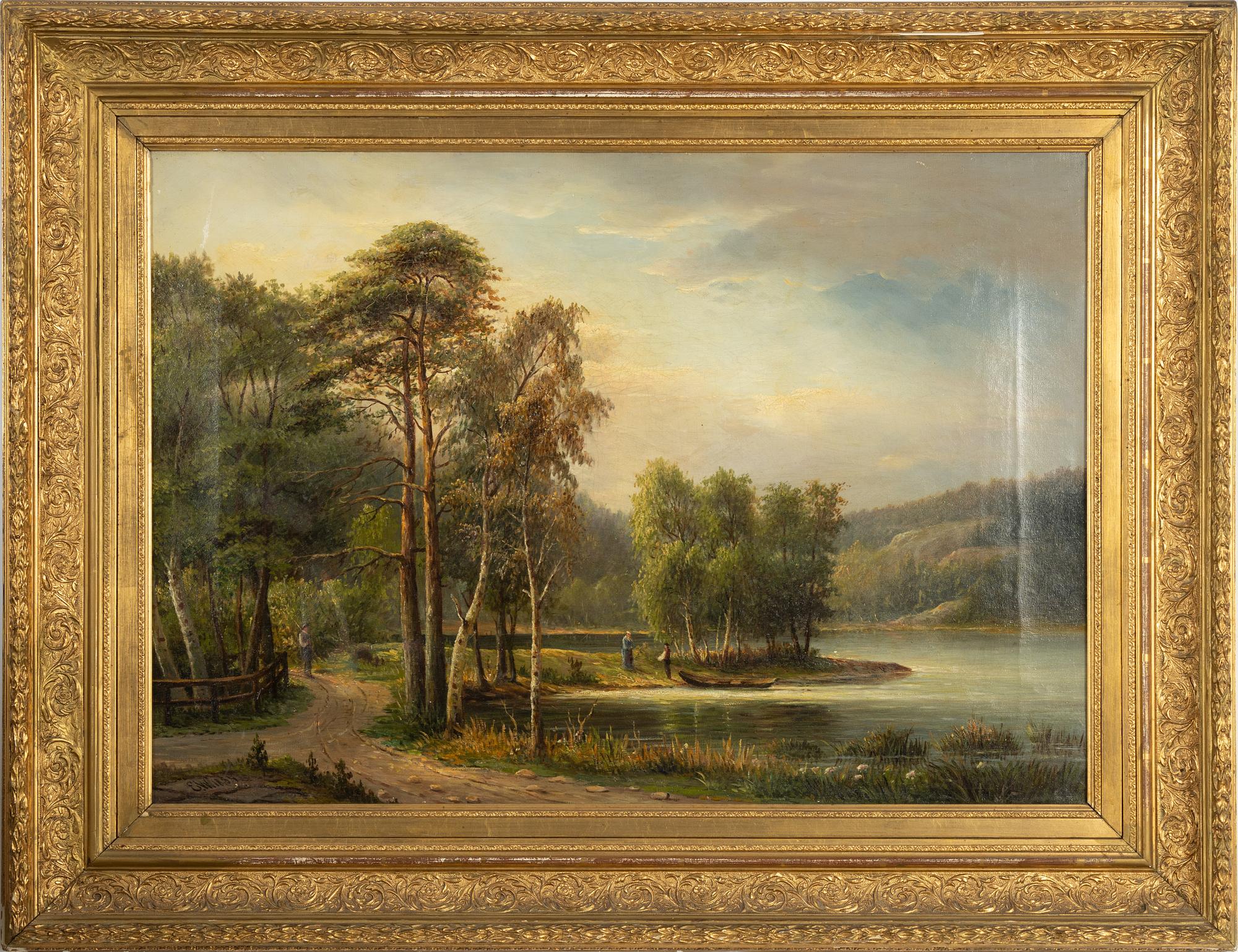 Ehrnfried Wahlqvist, oil on canvas, signed and dated 1884.