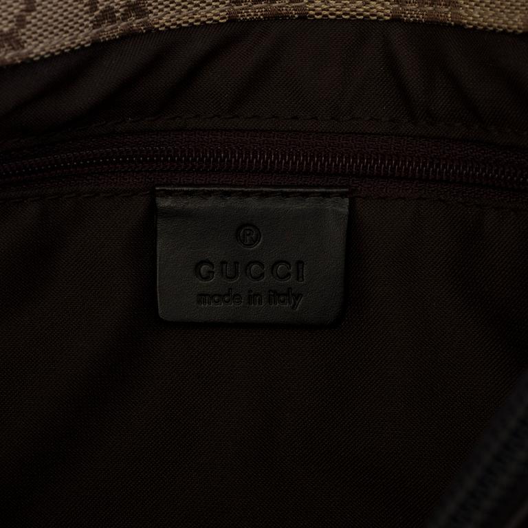 GUCCI, a monogram fabric hand bag and beauty bag.