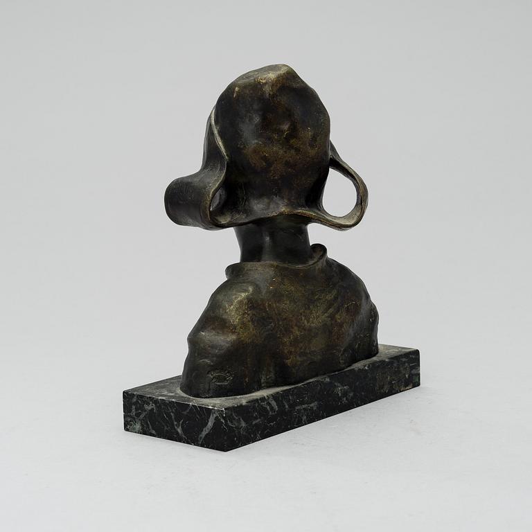 RUTH MILLES, bronze, marble, signed.