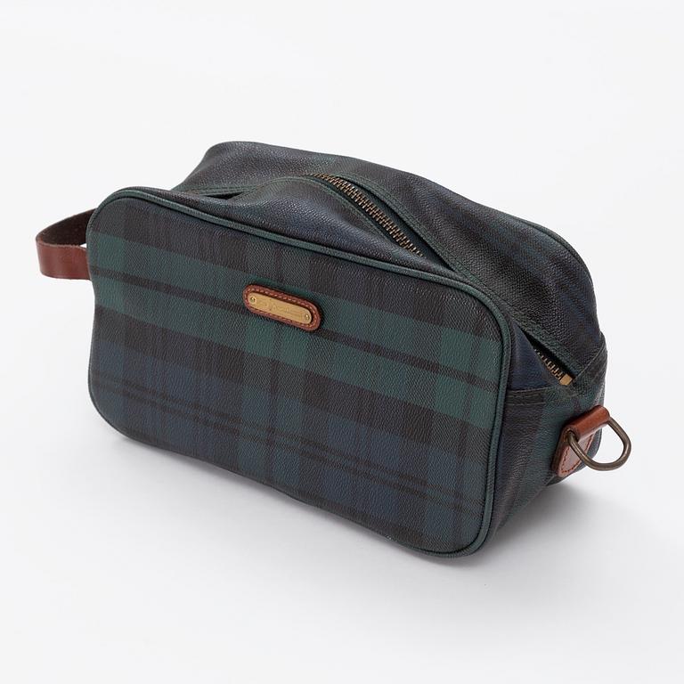 Ralph Lauren, travel wardrobe and toiletry bag.