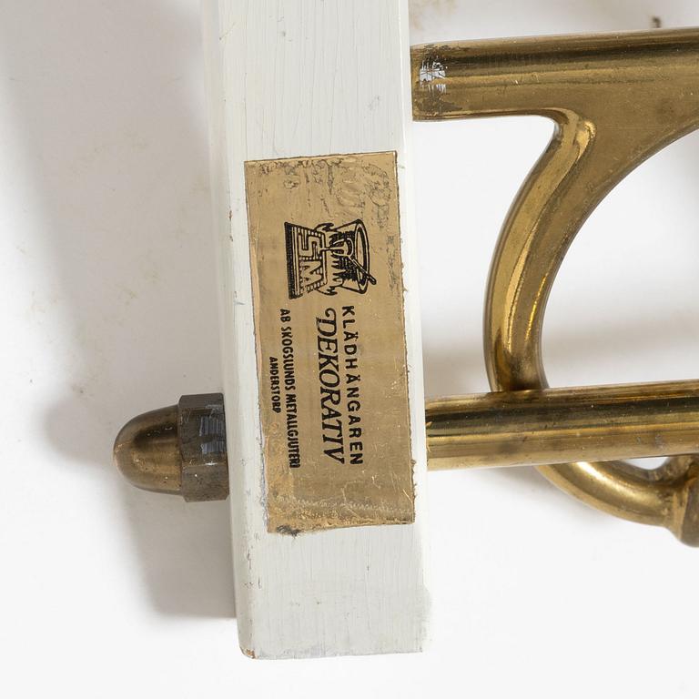 A 'Dekorativ' coat hanger, Skoglunds metallgjuteri, Anderstorp, 1950s/60s.