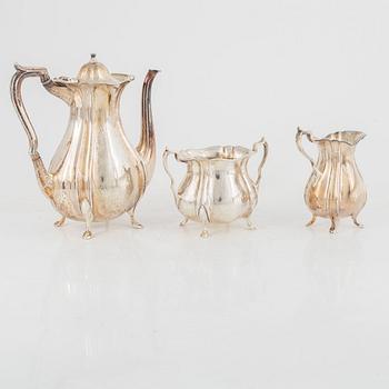 A three-piece silver coffee set, GAB, Sweden, 1929.