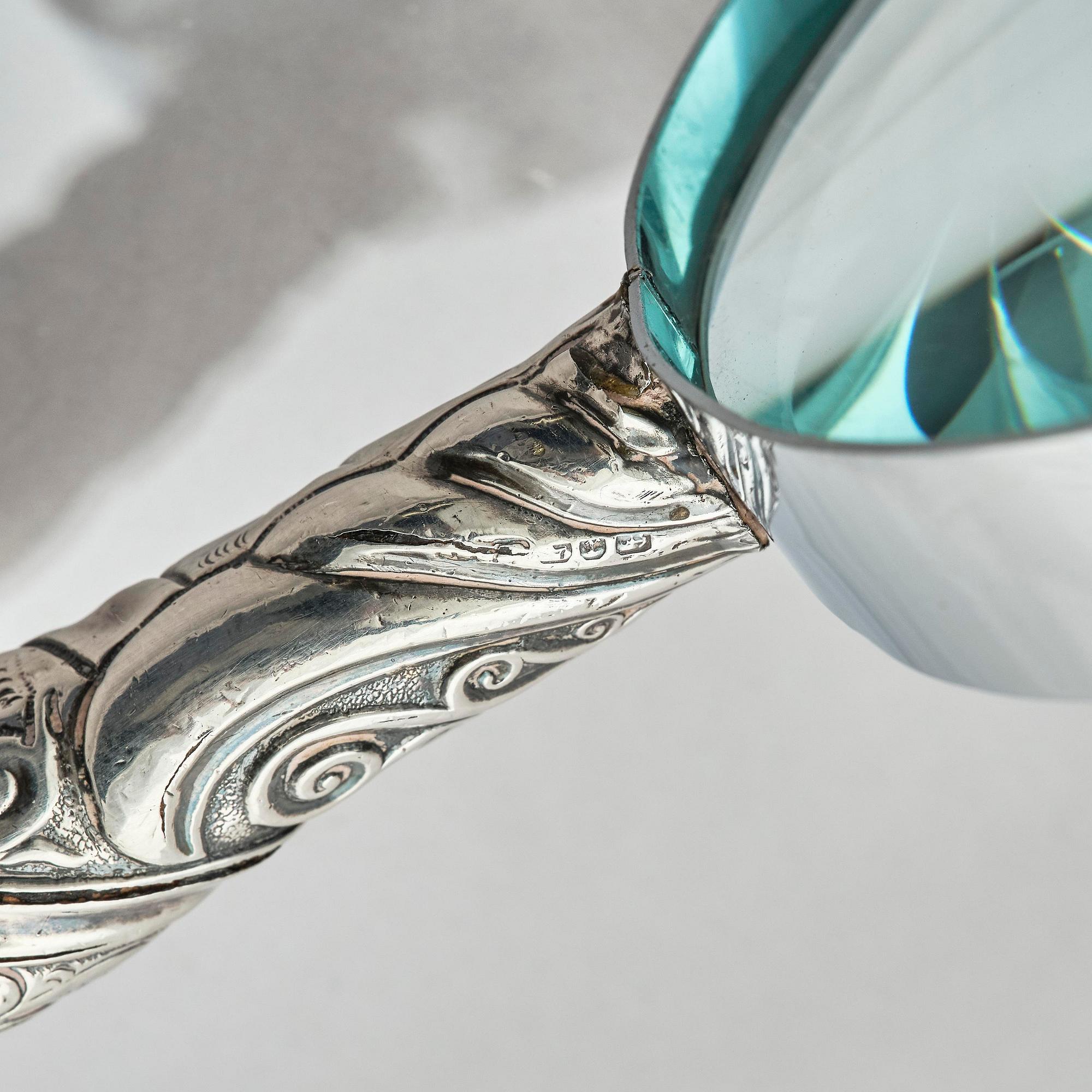 A silver magnifying glass, Birmingham, England 1897.