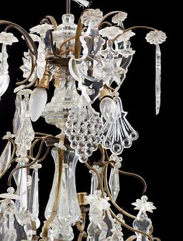 LJUSKRONA, barockstil, 1900-tal. Höjd ca 86 cm.