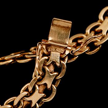 ARMBAND, 18 k guld. Vikt ca 20 g.