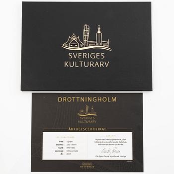 Gold bar, 999.9, “Drottningsholm”, Schöne Edelmetaal.