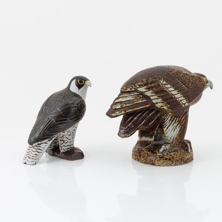 Lisa Larson, two stoneware firgurines, Gustavsberg for WWF.