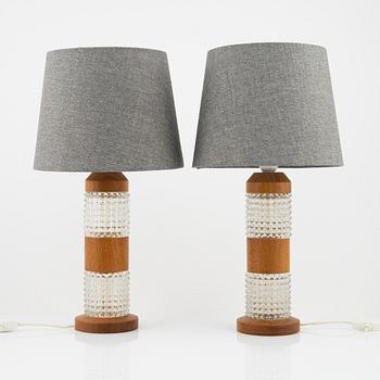 Bordslampor, ett par, 1900-talets andra hälft.