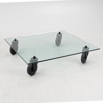 Gae Aulenti, coffee table, 'Tavolo con Ruote', Fontana Arte, Italy.