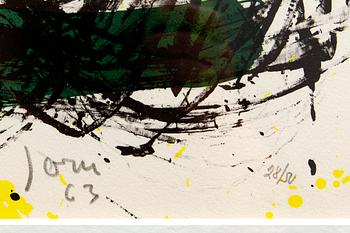 Asger Jorn, color lithograph, signed, numbered, dated -63 28/50.