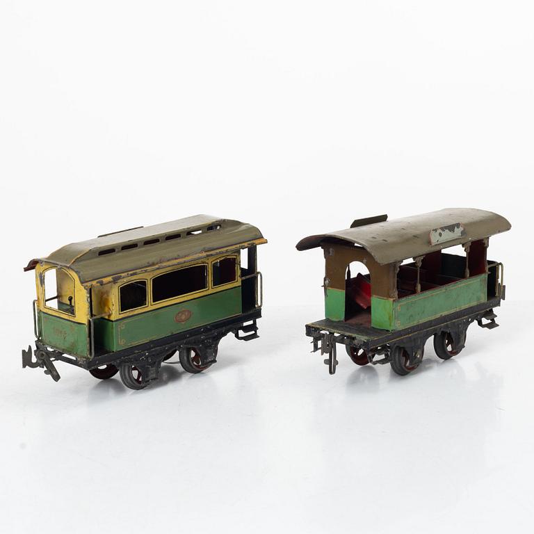 Carette, locomotive with two carriages, scale 1, Germany, before 1917.
