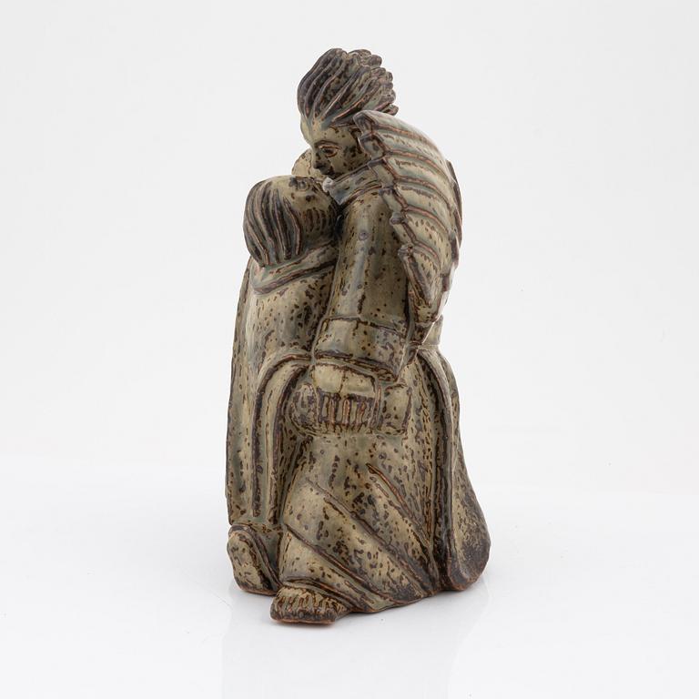 Jais Nielsen, skulptur, porslin, "Jakobs kamp med ängeln", Royal Copenhagen, 1900-talets första hälft.