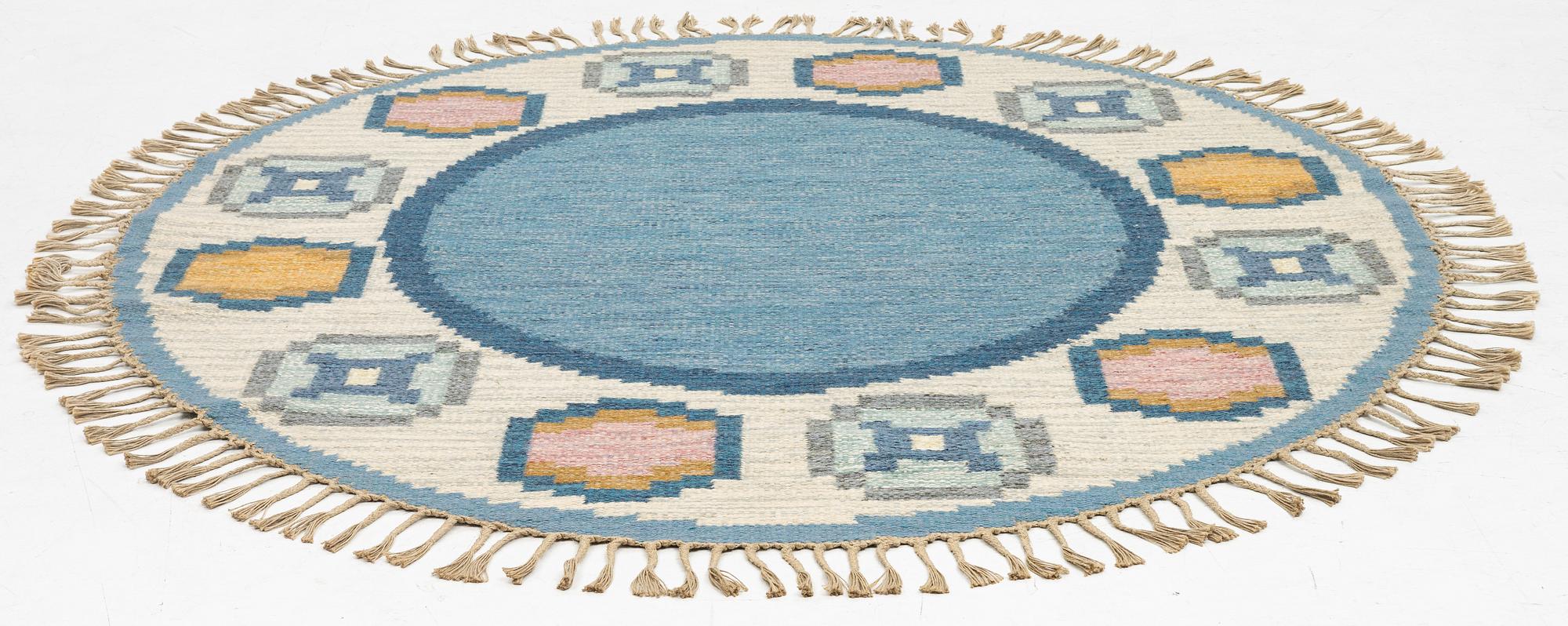 Ingegerd Silow, a rug, 'Torvalla', flat weave, diameter c 206 cm.