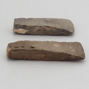 A set of two neolithic stoneaxes.