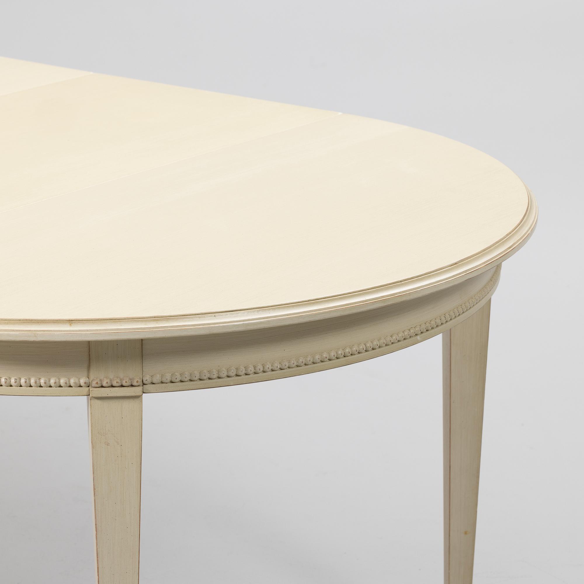 Dining set, 7 pieces, Gustavian style, 20th century.